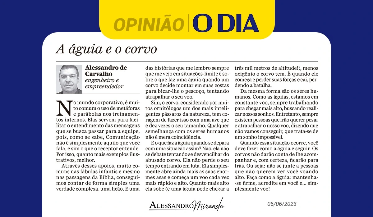 Leia mais sobre o artigo A águia e o corvo